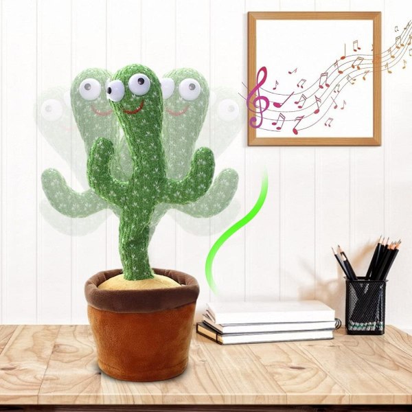 Wriggle Dancing Cactus Plush Toys Singing and Dancing Cactus Green Smiling cactus Very Funny Si