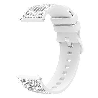 Kompatibelt urrem til Garmin Venu 3S / Forerunner 265S, 18 mm ternet silikonerem (hvid)