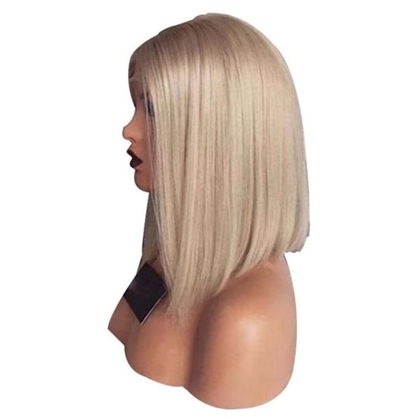 Bob Frisyre Kvinner Damer Kort Rett Hår Blond Full Parykk_xx