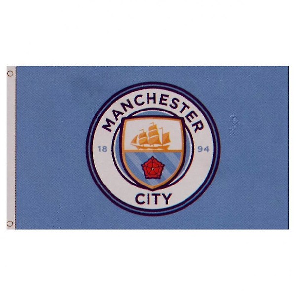 Manchester City FC Flag (FMY) Blå Blue 15cm