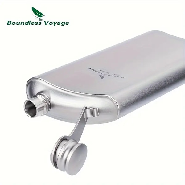 En 250ml/8.45oz ren titanium udendørs hvidvinsflaske, bærbar camping vandflaske, forseglet enkelt lag