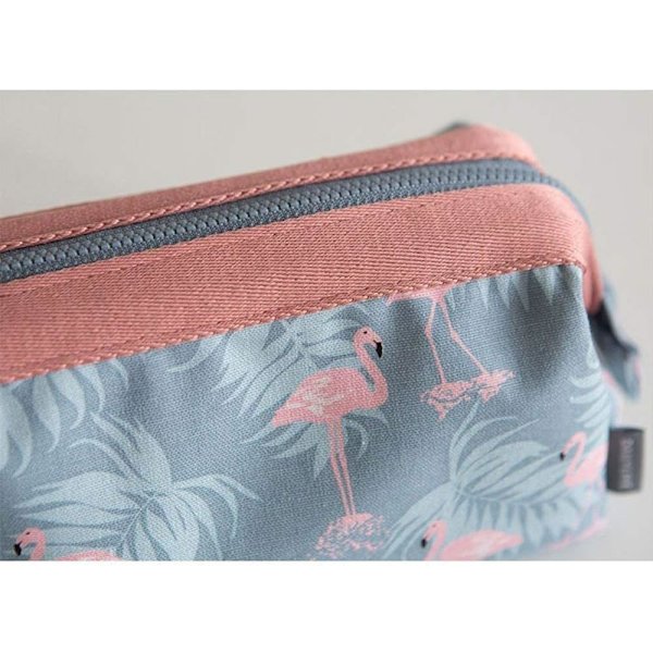 Kosmetiikkakassit, Vedenpitävä Polyesteri-Puuvilla Meikkikassit Kannettava Matkustus Toilettitarvikkeiden Pesukassi Flamingo Bue Tree