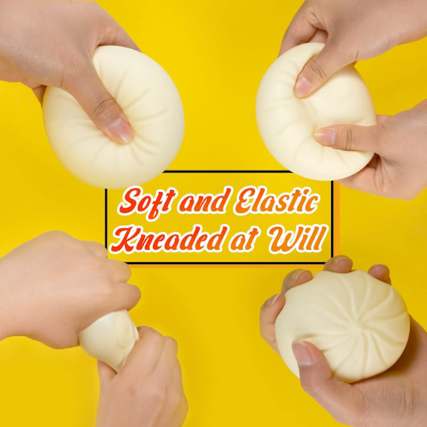 Dumpling Squishy, Dumpling Stressbold, Dampet Fyldt Bolle, Stresslindrende Squishy Bolle Legetøj til Halloween Projekter, Snyd Folk, Børns Leg