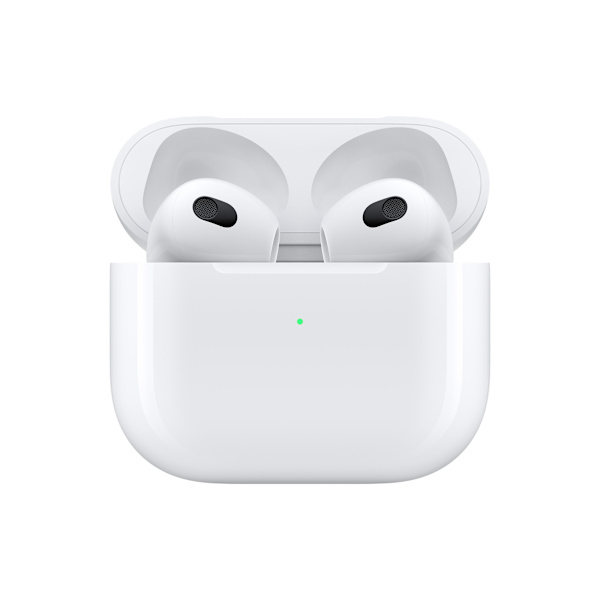 AirPods TWS Bluetooth-øretelefoner med Lightning-etui, understøtter trådløs opladning.