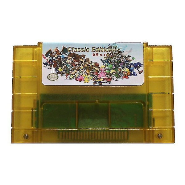 Sfc Combo Card 68in1 Yellow Card Snes Game Card Combo Card Us-europe Version