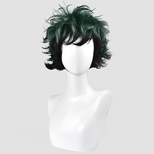 Cosplay-peruk Anime My Hero Academia Deku Izuku Midoriya Grön Kort