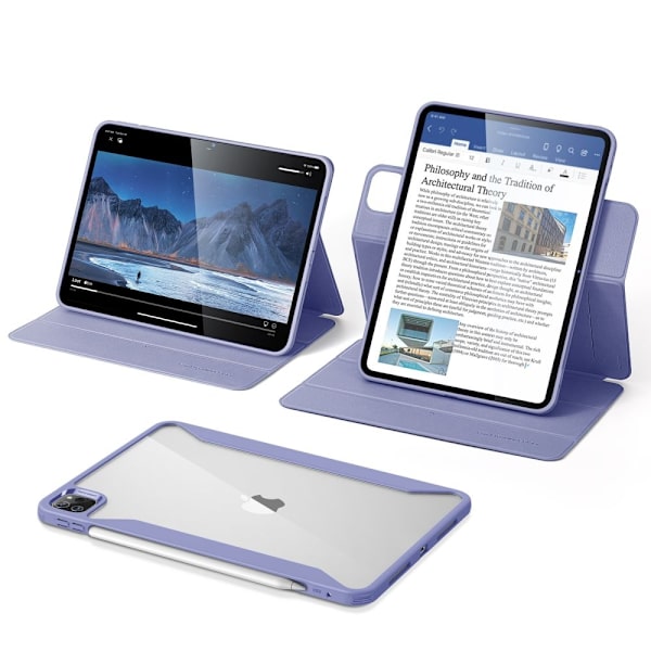 ESR iPad Pro 11 2024 Fodral 2-i-1 Magnet Rebound Hybrid Lavendel