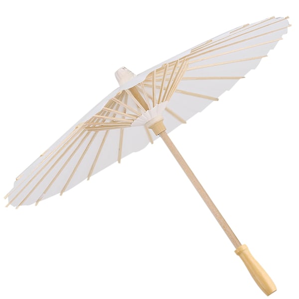 10 hvide papir paraplyer - dekorative papir paraplyer - 20 cm 60CM