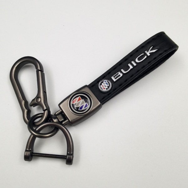 Bil Læder Cykel Nøglering Metal Finish | Kraftig Nøglering | Nøglering Og Krog Montering Sølv Hardware Silver Hardware Buick