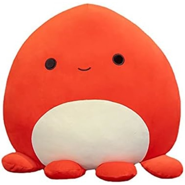 Ny kreativ farve blækspruttedukke sød smiley humør blæksprutte plys legetøj blød sovepude (rød)