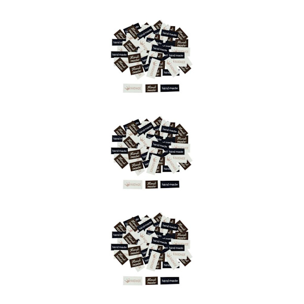 1/2/3/5 100x Käsinkirjoitetut englanninkieliset merkit T tagit kangas DIY Vaatteet Käsinkirjoitettu kruunun tulostus 120 kpl Handmade Crown Print 120 Pcs 3 Sets