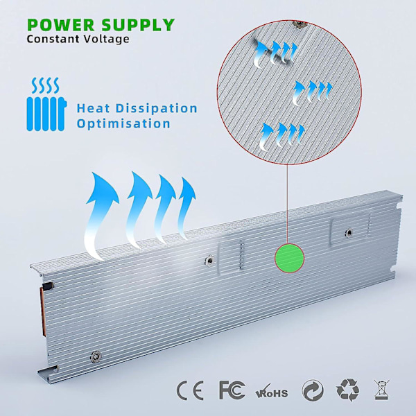 12V 300W 25A LED-drivare, AC till DC switchande omvandlare, konstant spänningsaggregat, lågspänningsaggregat för LED-applikationer (hy)_xx