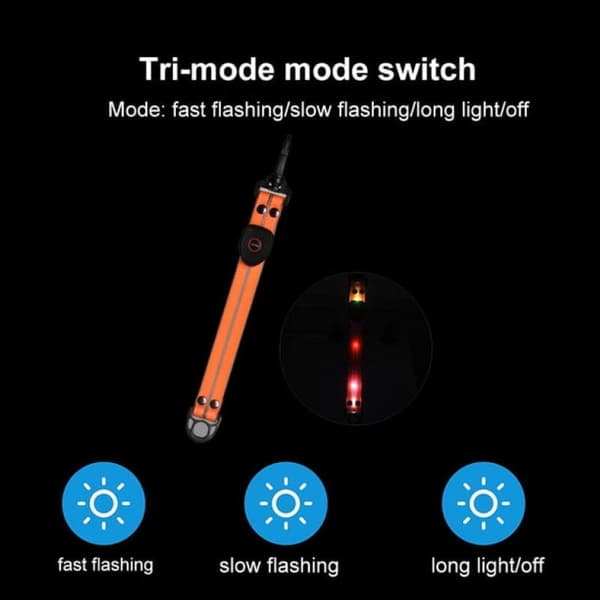USB Genopladelig Reflekterende Nøglering - LED Sikkerhedslys til Nattevandring - Rygsækophæng til Børn 22cm Blå