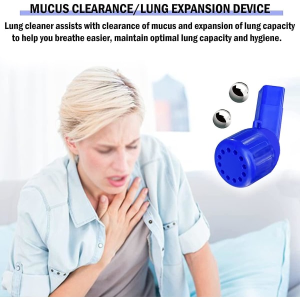 Limanpoisto/keuhkojen E*erciser-laite, hengityksenpoistolaite, e*erciser & Cleanse Therapy Hoitolaite (2 palloa)