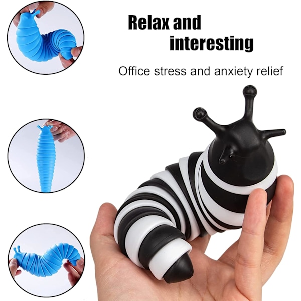 Hvid/Sort Snegl Afstressende Legetøj White/Black