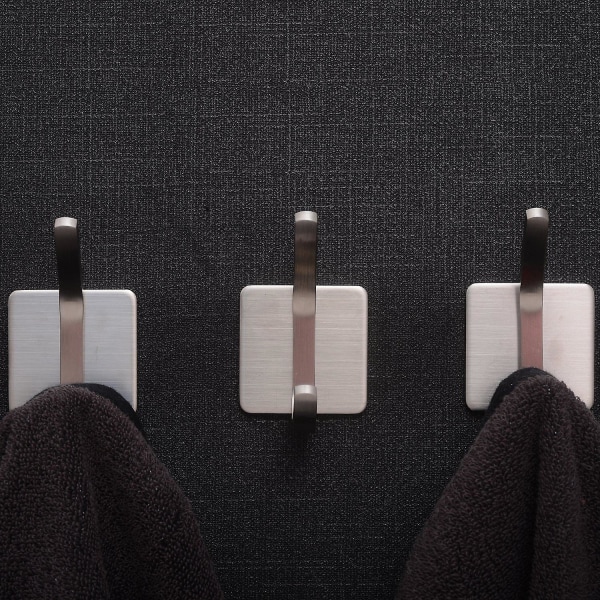 Handdukskrok, självhäftande krokar badrum, självhäftande klädkrok, 4-pack