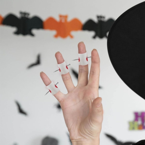 Spiker gjennom fingertriks - Halloween spiker gjennom fingerprank | Fake Nail Thru