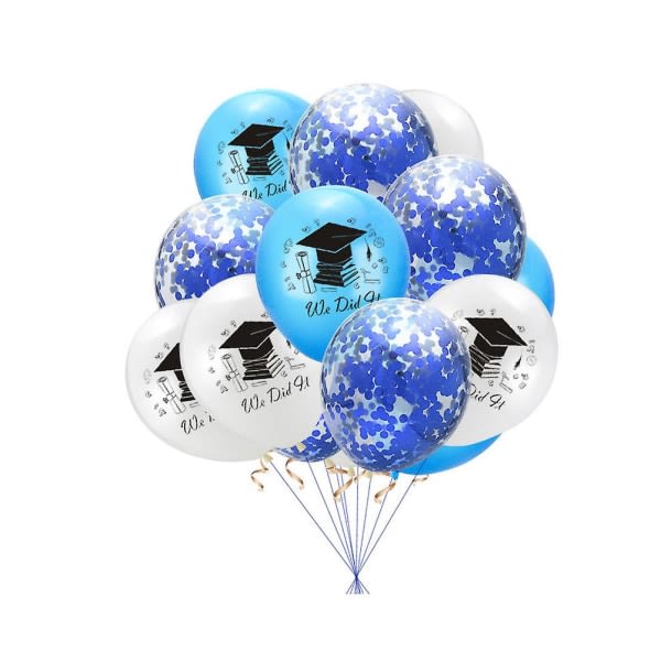 20 stk Glitter Konfetti Glitter Dekor Graduering Latex Ballonger Ballonger Konfetti Ballonger Graduering Ballongdekorasjoner (12 tommer)