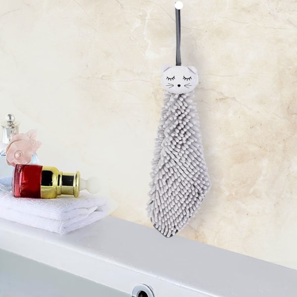 Håndrengøring Håndklæde Hanging Loop Vaskeklude Super Absorberende
