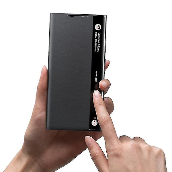 ApplyToSamsungMirrorSmartViewFlip-freeAnsweringCoverForGalaxyNote20 PhoneLedCoverS-viewCoverEf-zn985MobilePhoneC(ForNote20,Black)