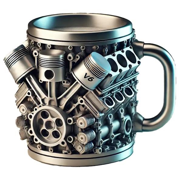 Personlig rustfri stål krus, V8/V6 motor design rustfri stål kop V6