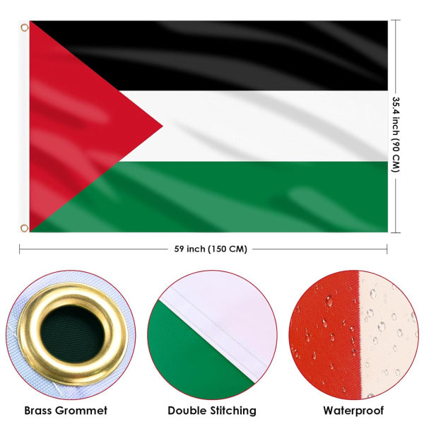 Palestina flagga Palestina banderoller Palestina nationalflagga