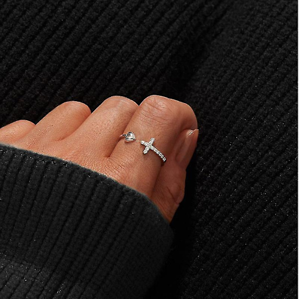 Til min datter - Jeg tror på dig ring legering ring justerbar åbne ringe til fint smykke