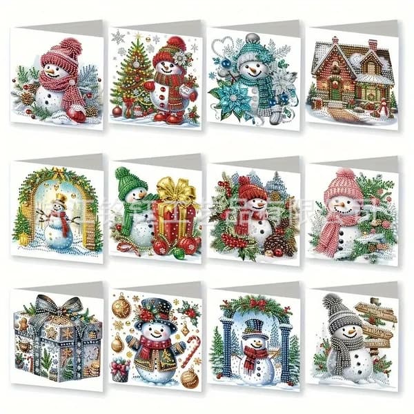 DIY Diamantmaleri Gratulasjonskort Julebursdagsgave 30*15 RH995