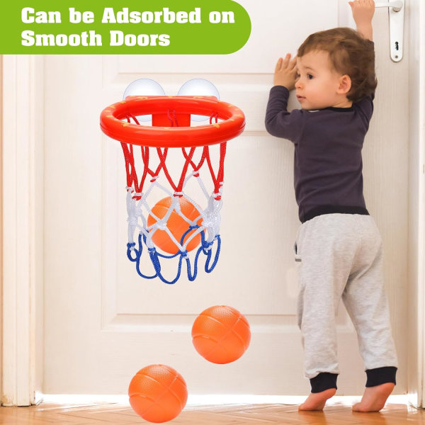 Badelegetøj - Badekar Basketball Hoop til Børn Småbørn - Badelegetøj Bruse Legetøj til Børn i Alderen 4-8