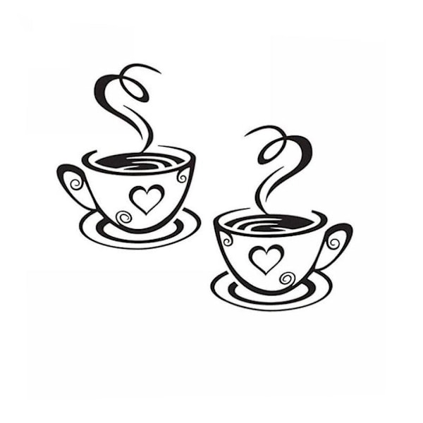 2024 st premiumkvalitetsmodekaffekoppar väggdekaler kök restaurang café te dekal dekoration
