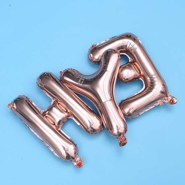 16 tums glada fars dag brevballonger set aluminiumfolie ballonger dekorationer fars dag festtillbehör (rosa guld)(gyllene)