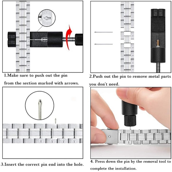 Set Metal Watch Strap Watch Kompatibel med SE Series 6/5/4 Strap---Silver Gold（40mm）