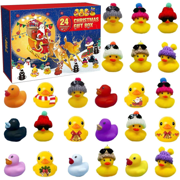 Den nye Rubber Duck advent 2023 år. Advent 2023 År Børn. Advent Andebad Til 08(24 ducks)