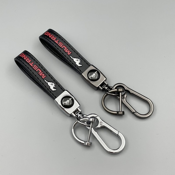 Henkilökohtainen metallinen auton avaimenperä logolla - Nahkainen avaimenperä yrityksen logolla miehille Wild Hors Wild Hors Wild Horse Gunmetal Hardware