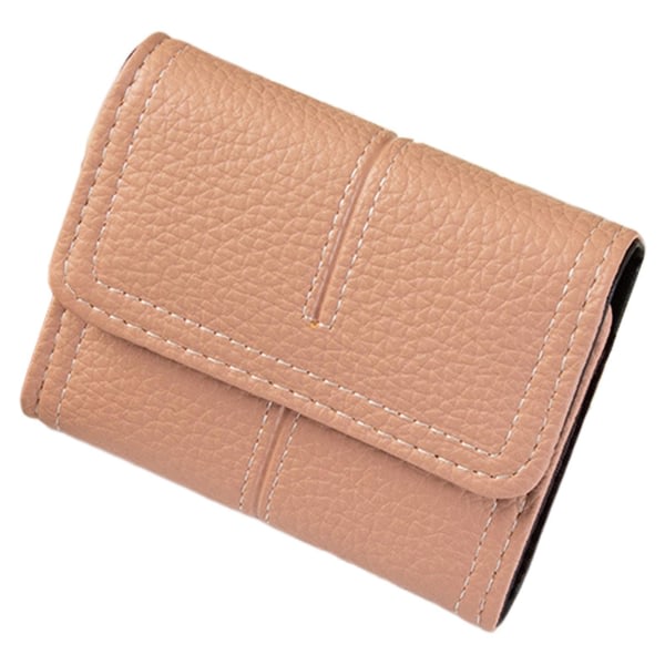 Kreditkortholder Bærbar Komfortabel Blødt imiteret læder Multi Pocket Dame Kort Opbevaringspose Kontorbrug Mengxi Pink