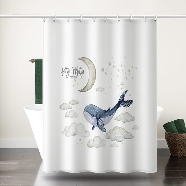 Modern söt vattentät mögelresistent duschdraperi, badrum shower_xx