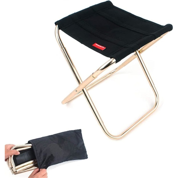 Bærbar sammenleggbar krakk Mini Camping sammenleggbar stoler Utendørs Lett aluminium krakker