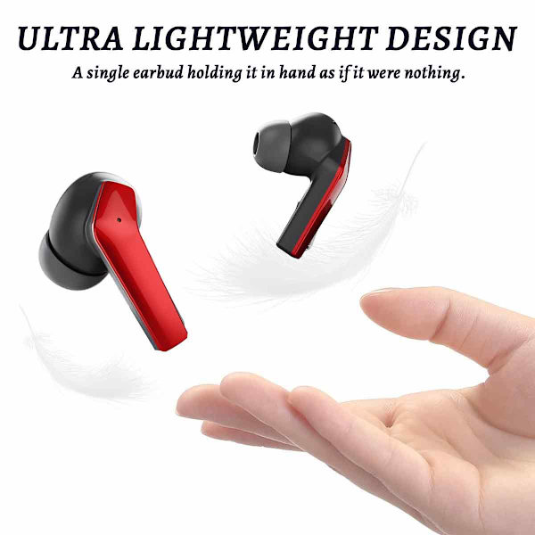 Ørepropper Bluetooth 5.3 Hovedtelefoner Støjreducerende Vandafvisende Stereo Hovedtelefoner med Mikrofon In-Ear Touch Control Headset med Dyb Bas til iPhone
