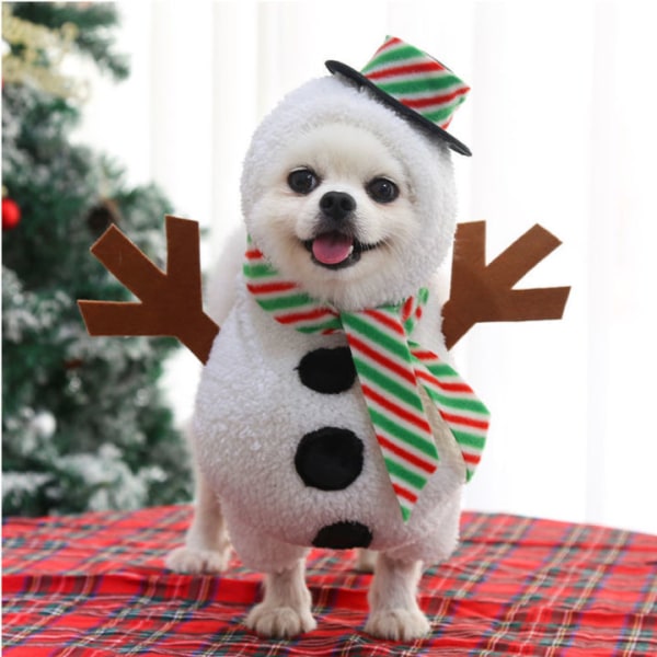 Christmas Snowman Pet Costume Dog Snowman Costume Dog