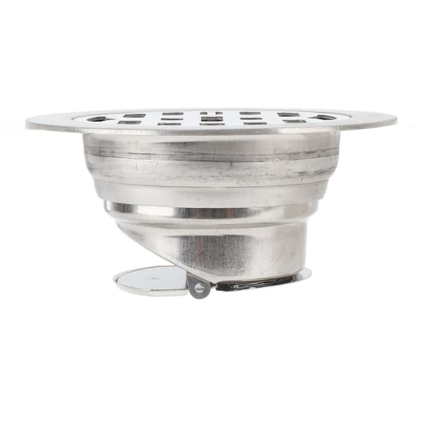 304 rostfritt stål 75MM rör förseglad vatten tee 10cm rund deodoriserande golvbrunn