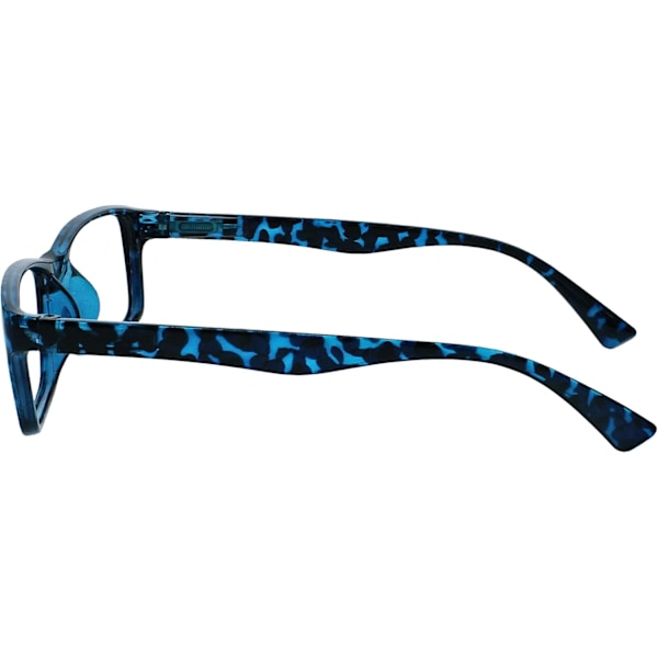 Company Blå Skildpadde-Skællelæsebriller Værdipakke 4 stk. Designer Stil Mænd Kvinder RRRR92-3 +3.50 Blå Skildpadde Blå Skildpadde Blue Tortoiseshell +3.50 Magnification