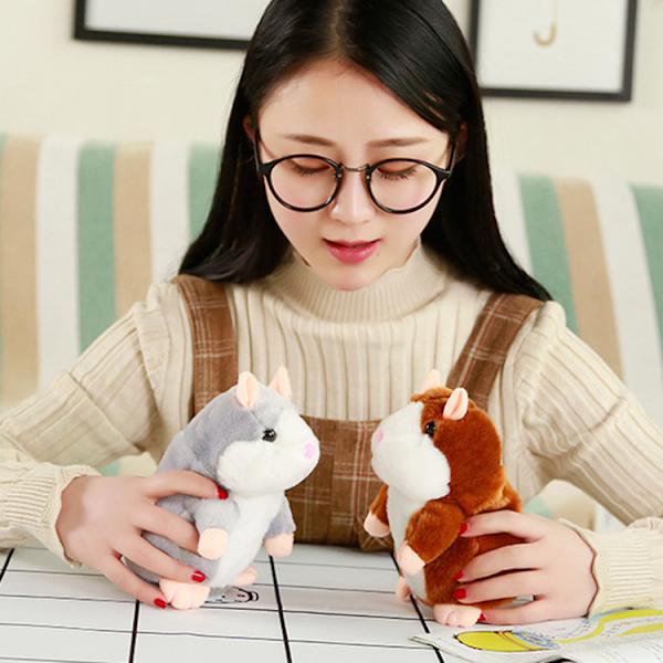 Snakk Hamster Plysj Leker Gjenta Hva Du Sier Morsom Barn Fylt Interaktivt Leker 1Pc