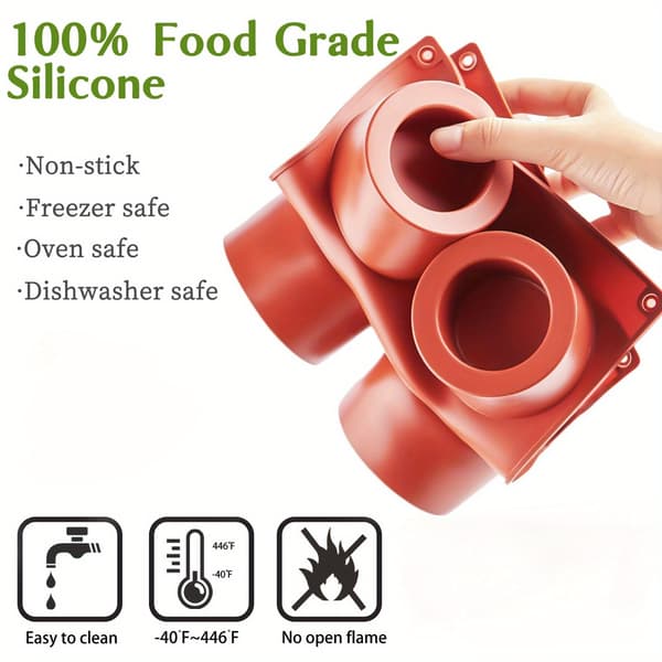 Silikonform med konkav-konveks design for puddingkaker, såpe, stearinlys, non-stick