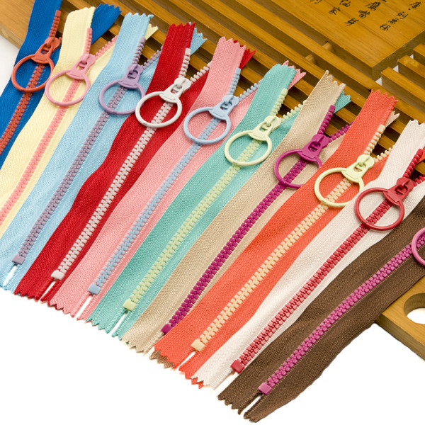 Colorful zippers, 10 pcs 20 cm Different colors Resin zippers for T