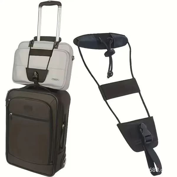 Justerbare bagasjestropper for kofferter, reflekterende reisebånd, elastisk pakkestroppsett Black Elasticity