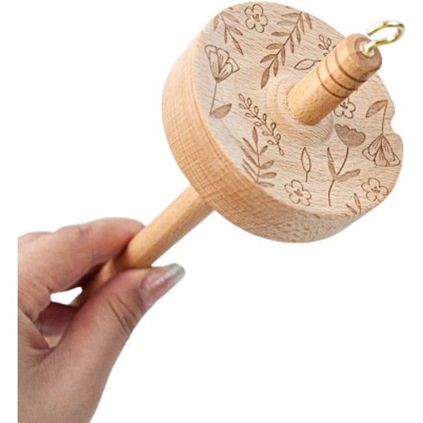 Drop Spindle, Yarn Drop Spindle Top Whorl Spin Wooden Hand Spinning Wool Starter Spin