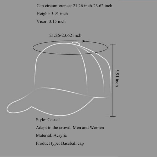 Svarte akrylbaseballcapser for elskere eller par, justerbar lengde, egnet for de fleste, med konge- og dronningbokstaver - 2-pakke baseballcapser (type 1)