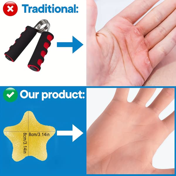 Femtakket Stjernegreb Bold Håndøvelser Forbedrer Grebsstyrke Lindrer Stivhed Elastisk Red