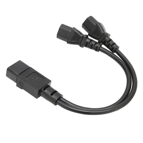 IEC320 C14 till 2 x C13 Hona Y-formad Strömkabel 1 in 2 ut 2500W 10A 250V Förlängningskabel för LCD-skärmar 0.2