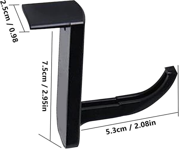Hovedtelefoner Headset Hænger Skærm Nd Holder Headset Klæbekrog (4 stk., Sort)
